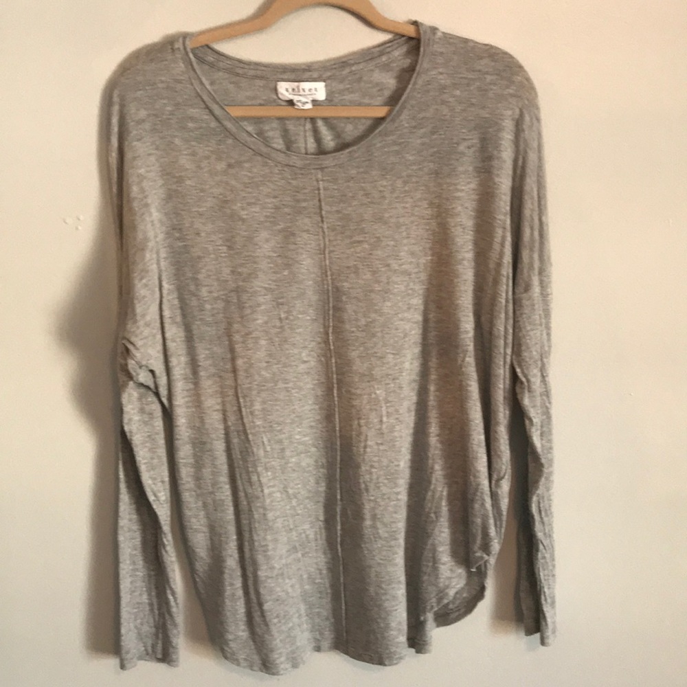 Velvet / Long Sleeve Grey T